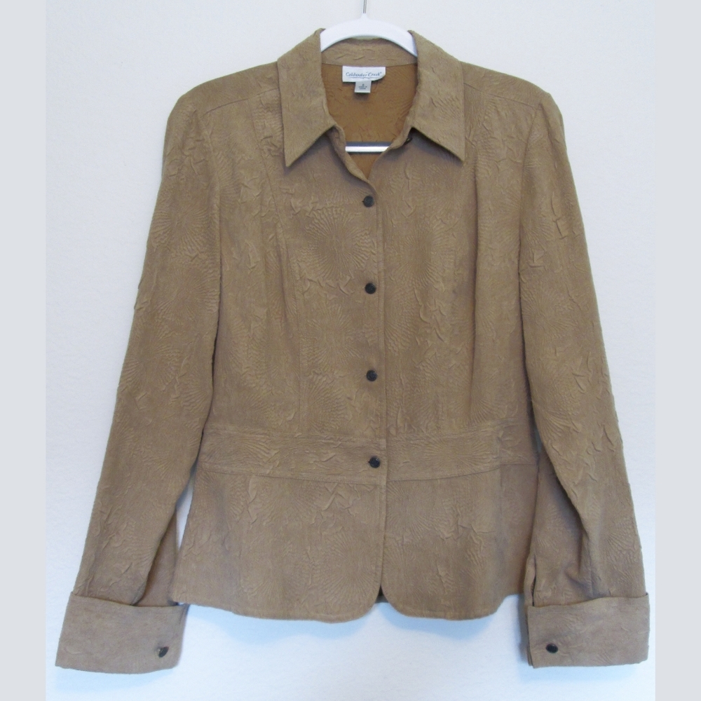 Vintage Faux Suede Lightweight Blazer - STUNNING!